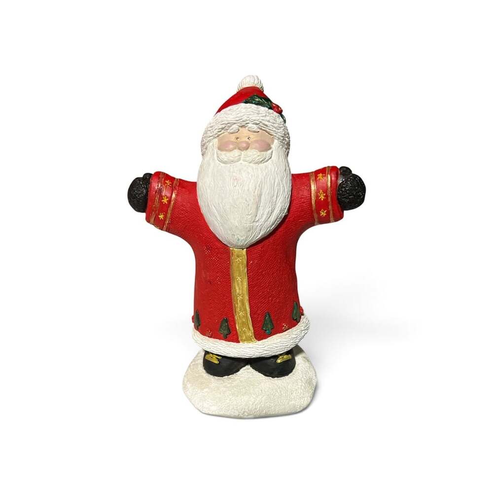 Handmade Ceramic Santa Figurine Signed Becky 2005